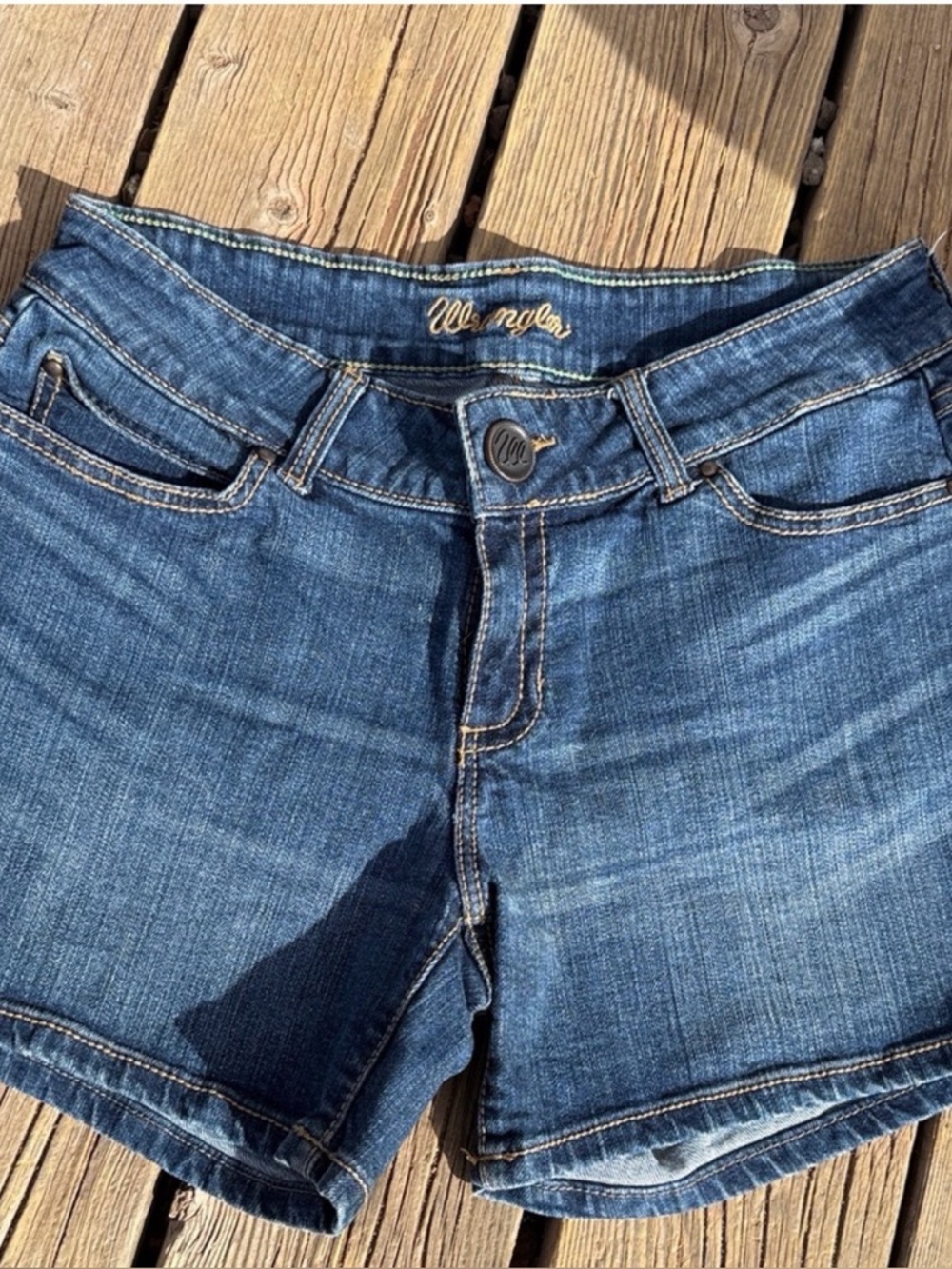 Wrangler Women's Denim Shorts in Blue Wash